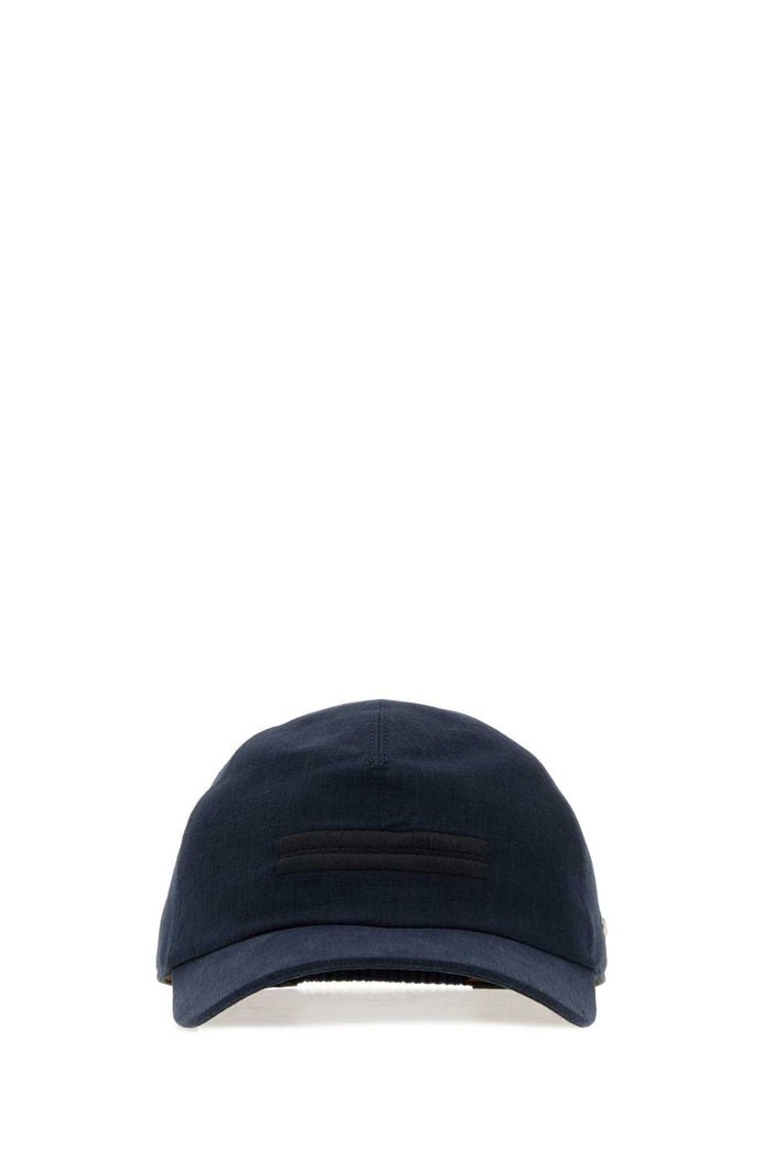 Navy Blue Linen Baseball Cap Bl1 Exterior: Cappelli