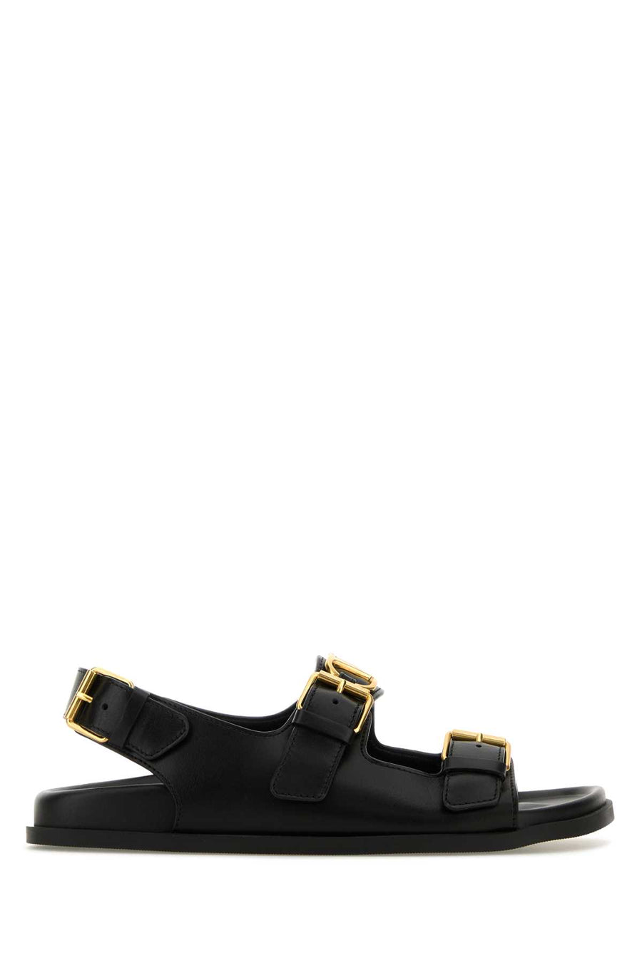 Valentino Garavani Vlogo Exterior: 100% Leather sandal in black