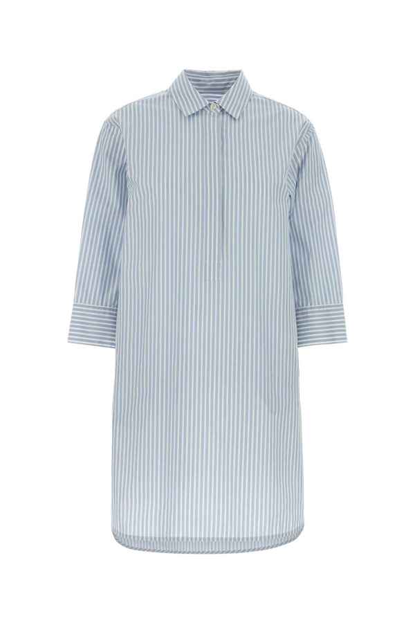 Woolrich Poplin 100% Cotton shirt dress in blue