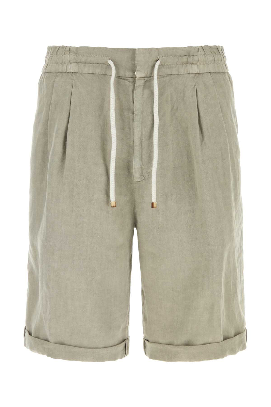 Brunello Cucinelli Bermuda 100% Linen bermuda shorts in gray