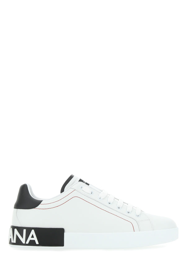 Dolce & Gabbana Vitello (calf leather) sneaker in white