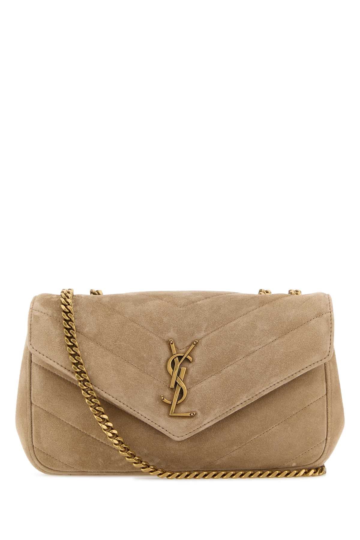 Beige Suede Small Loulou Shoulder Bag Clearbeige Borse A Tracolla