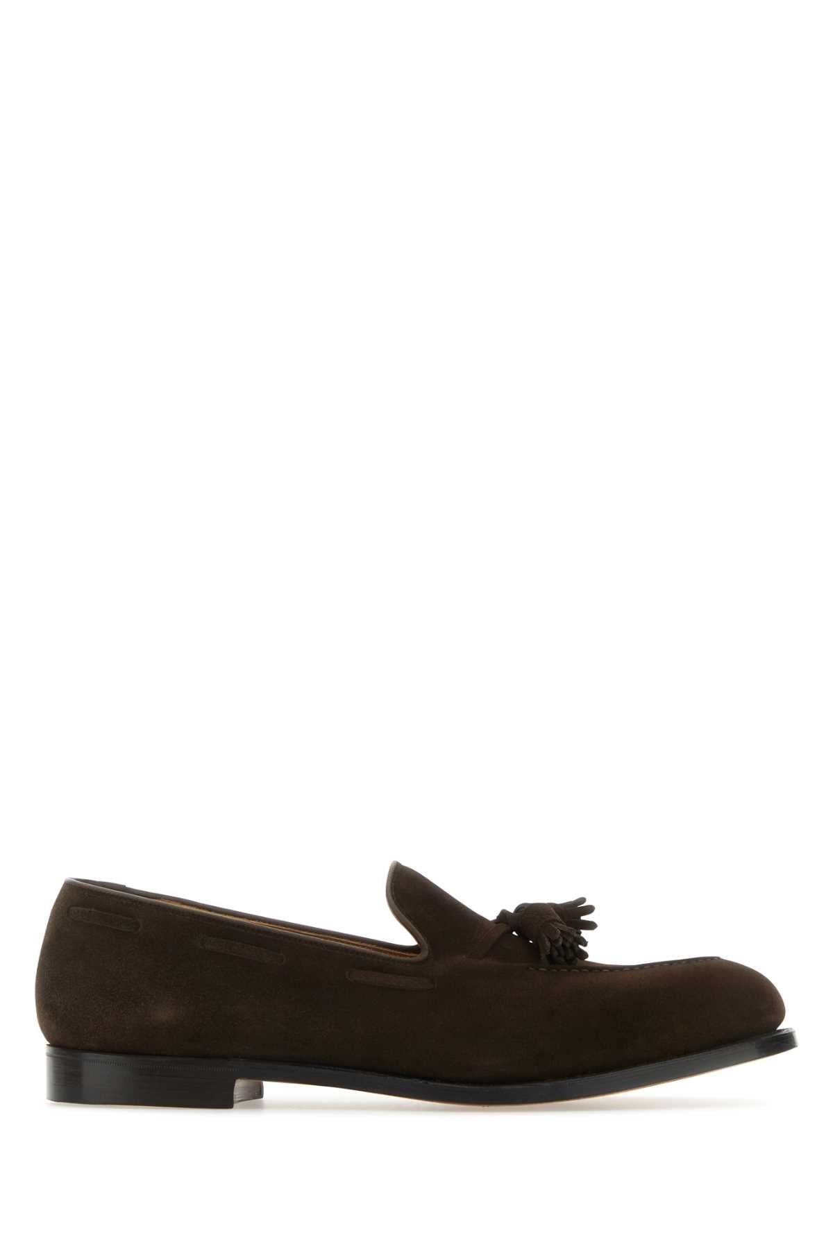 Darkbrowncalfsuede Mocassini