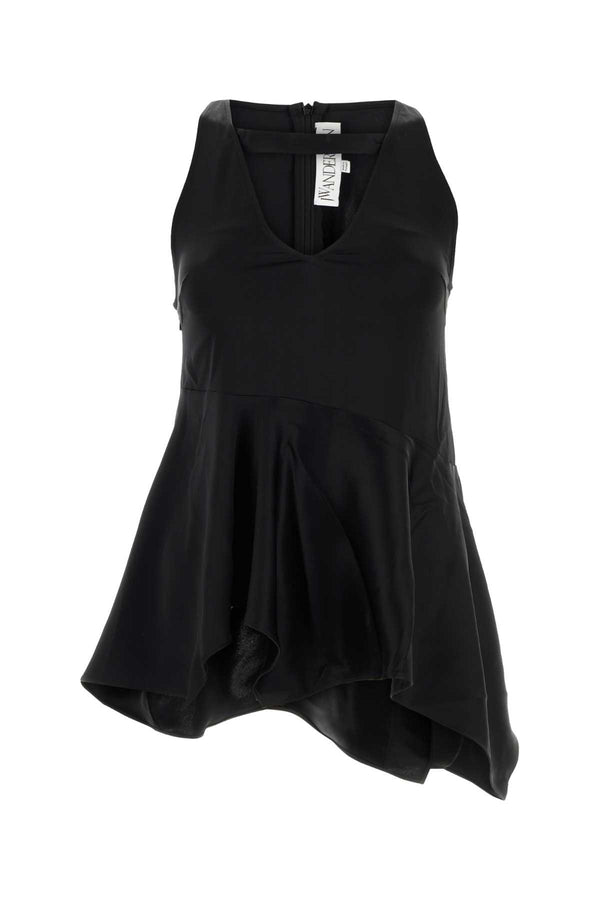 JW Anderson 86% Triacetate tank top in black