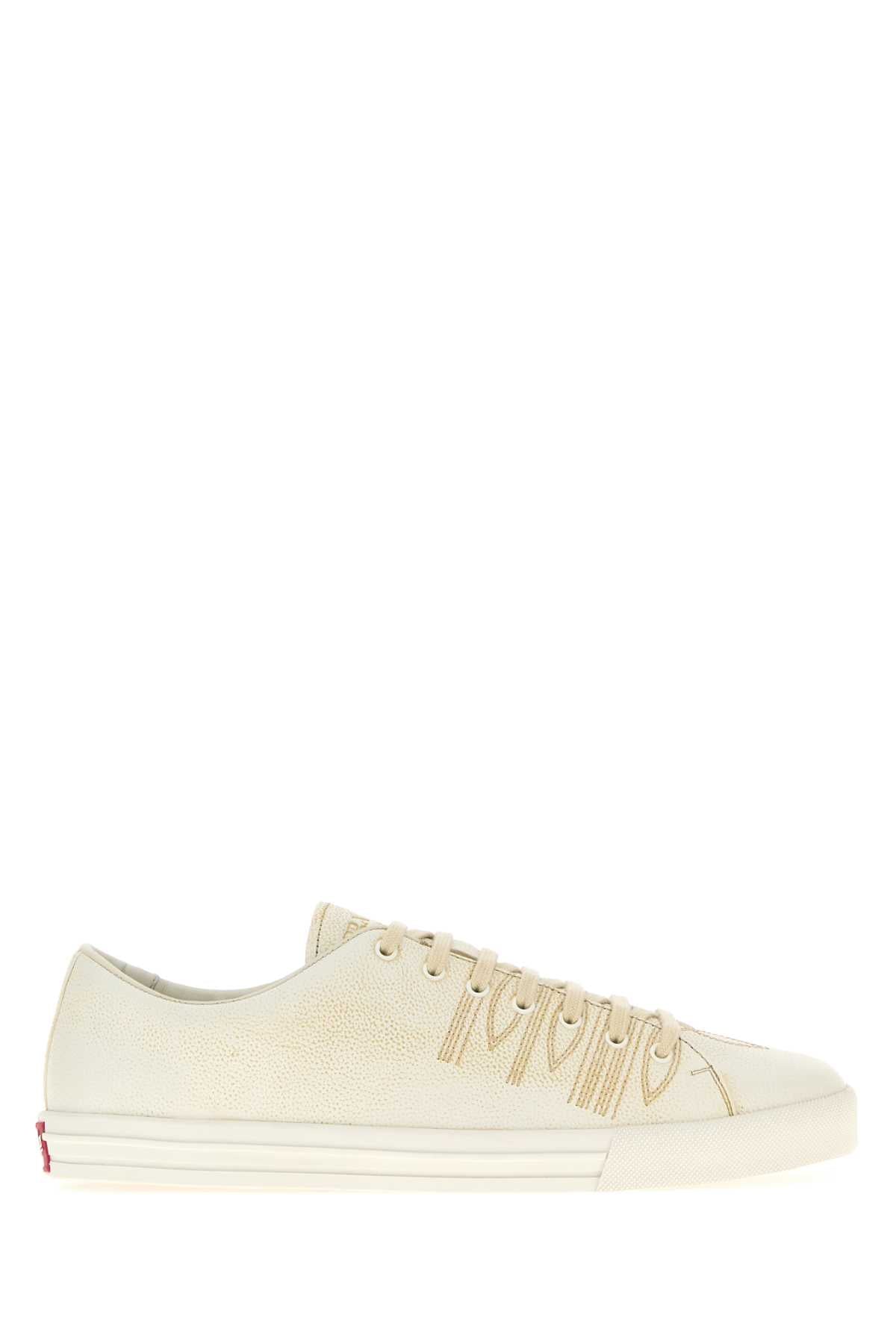 Ivory Leather Sneakers Talco Calfleather