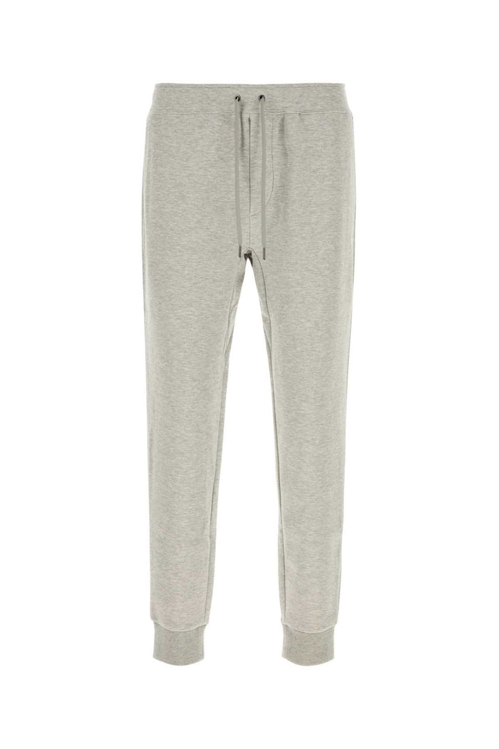 Melange Grey Cotton Blend Joggers Darksportheatherc1730 Exterior: Polyester Pantaloni