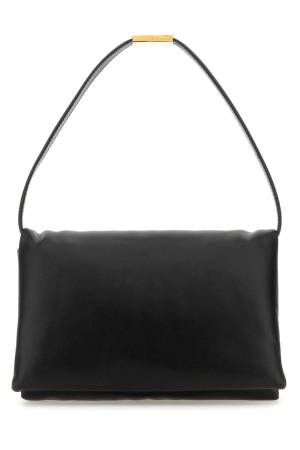Marni 100% Leather exterior shoulder bag in black