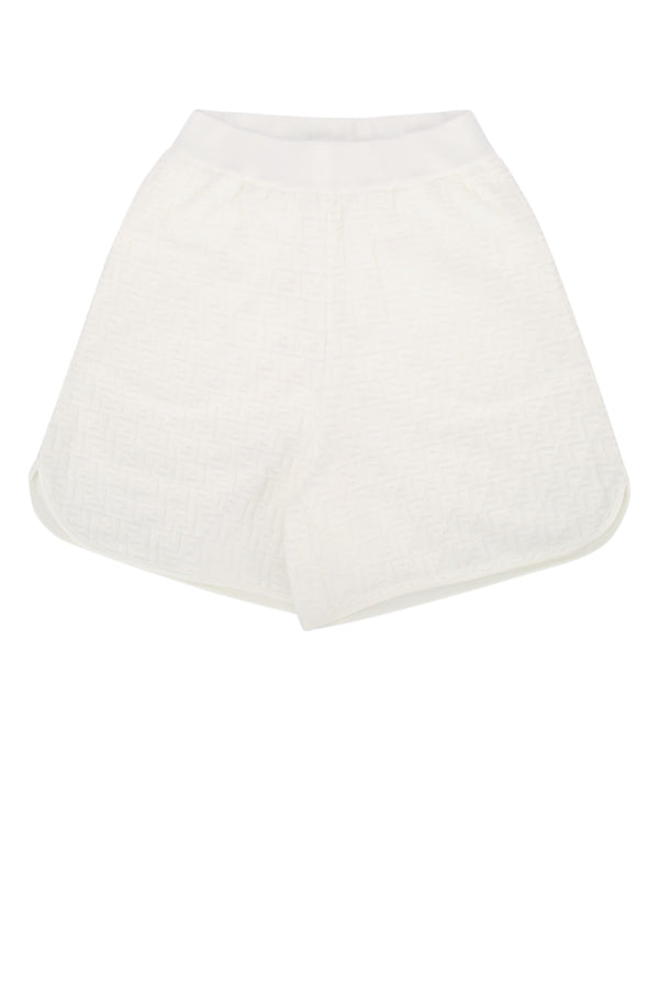 Fendi Kids Spugna Terrycloth bermudas in white