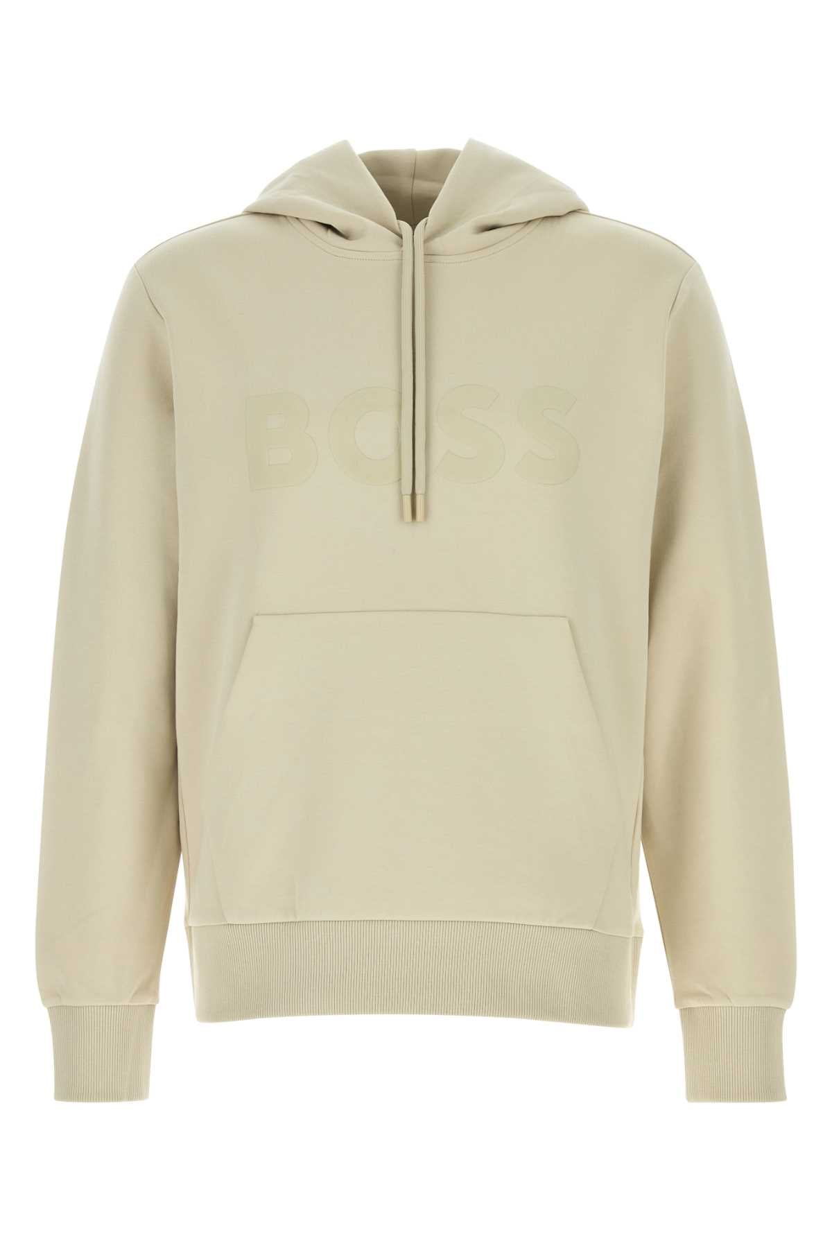Sand Stretch Cotton Sweatshirt Lightbeige Co Ea Felpe