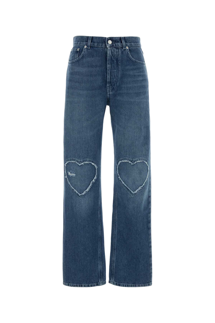 Denim Jeans Blu Exterior: Cotton
