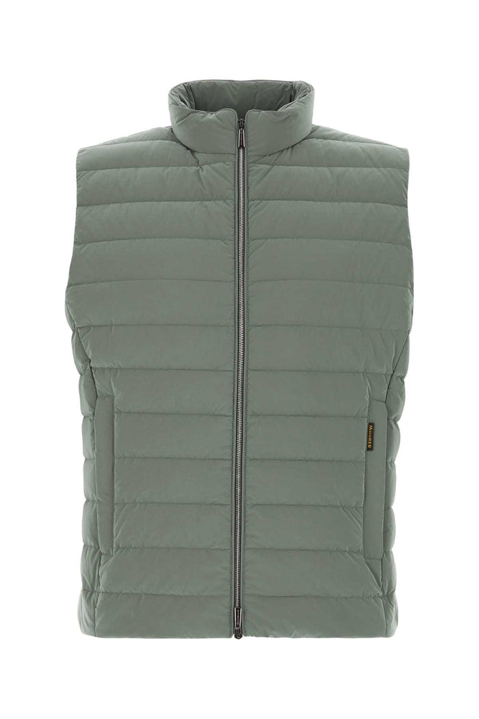 Sage Green Nylon Blend Calaf Sleeveless Down Jacket Ginepro Piumini