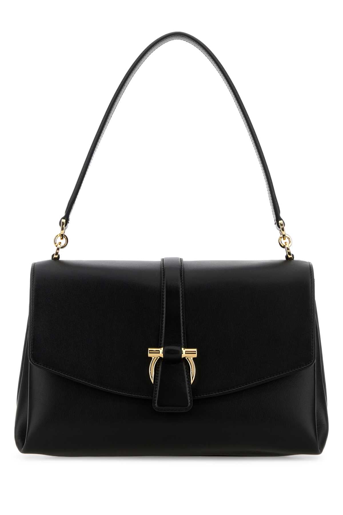Black Leather Shoulder Bag Nero Borse A Mano