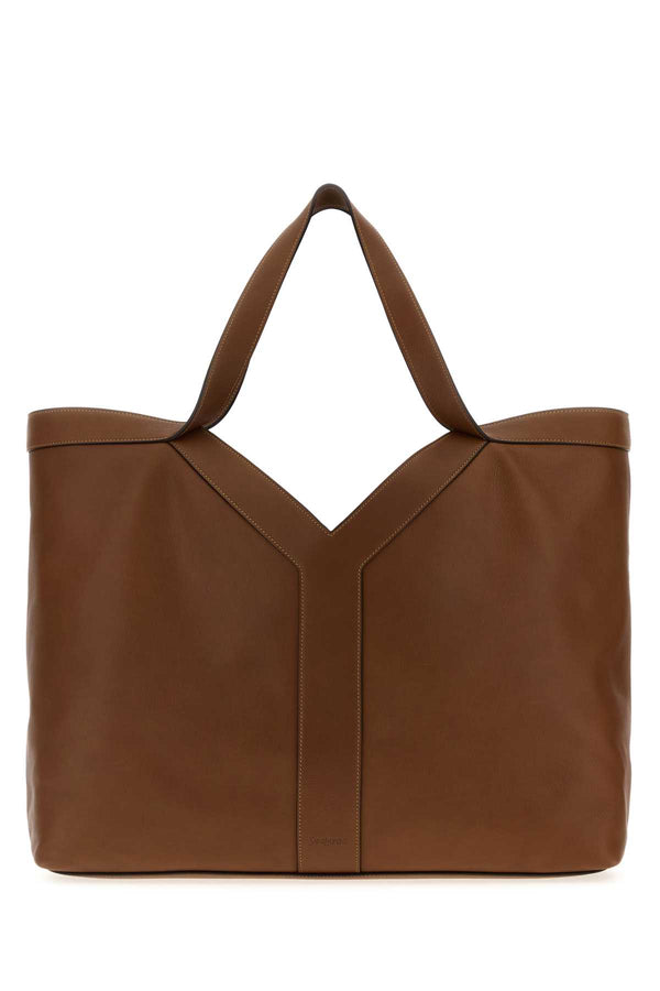 Saint Laurent Tote Exterior: 100% Calf; Lining: 100% Suede shoulder bag in brown