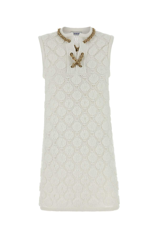Burberry 97% Cotton dress in white