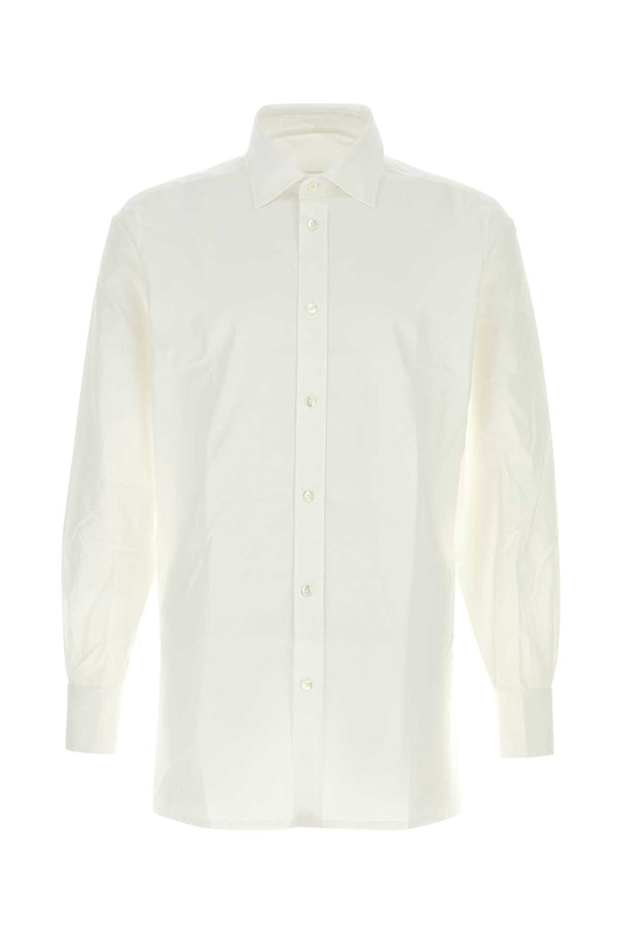 White Poplin Shirt Tessuto Primario: Cotone Camicie