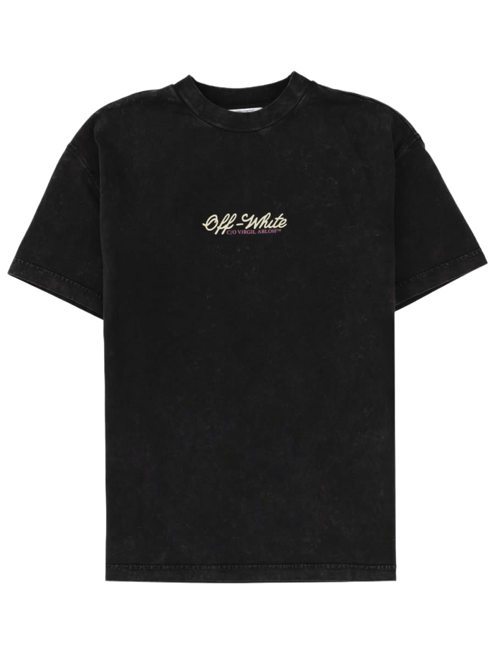 T-Shirt With Logo Black Cotton T-shirts
