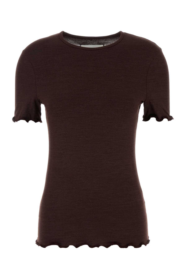 Jil Sander 76% Silk t-shirt in purple