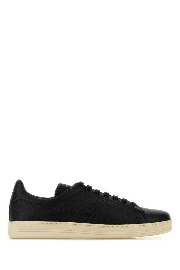 Tom Ford Leather Upper: 95% Calf Leather sneaker in black