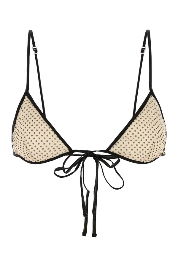Prada 100% Silk bikini top in beige