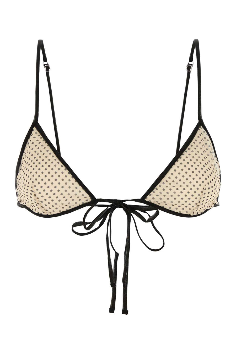 Prada 100% Silk bikini top in beige