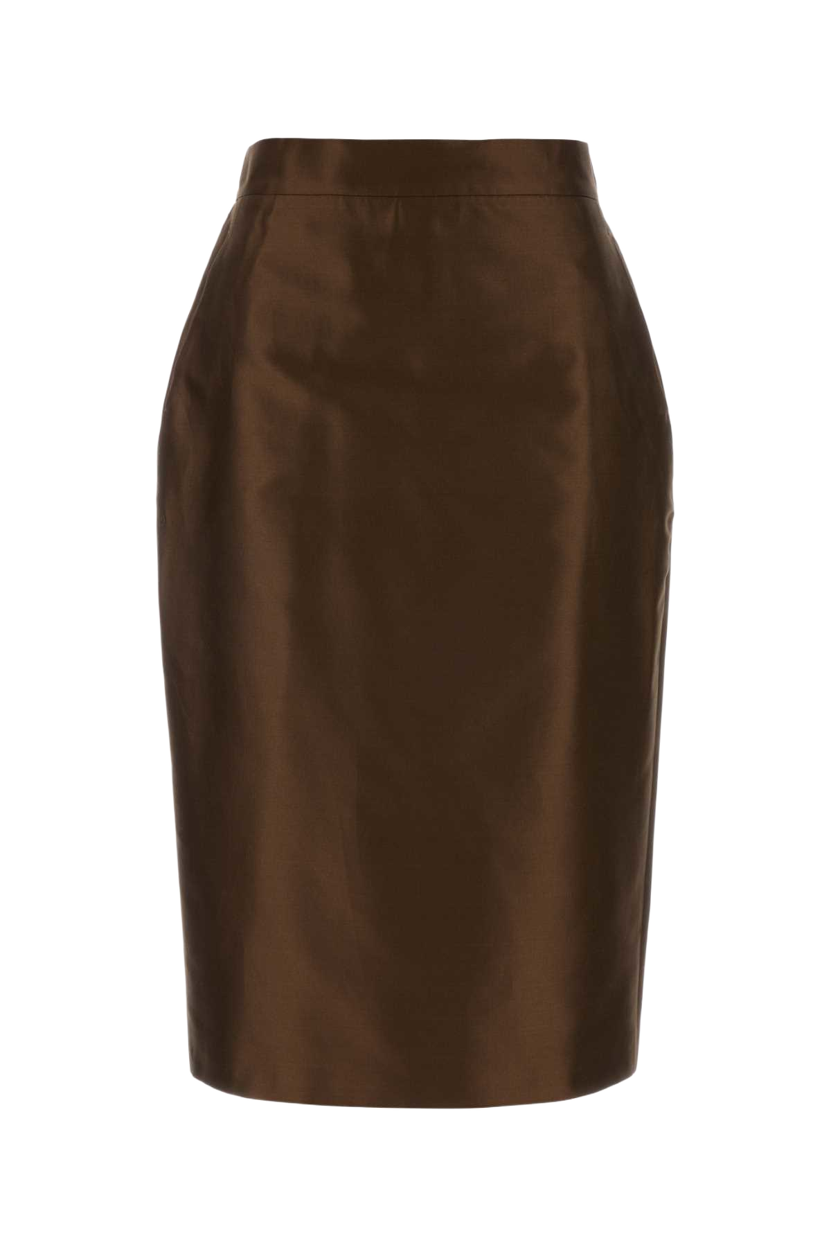 Chocolate Cotton Blend Egoista Skirt Cioccolato Gonne