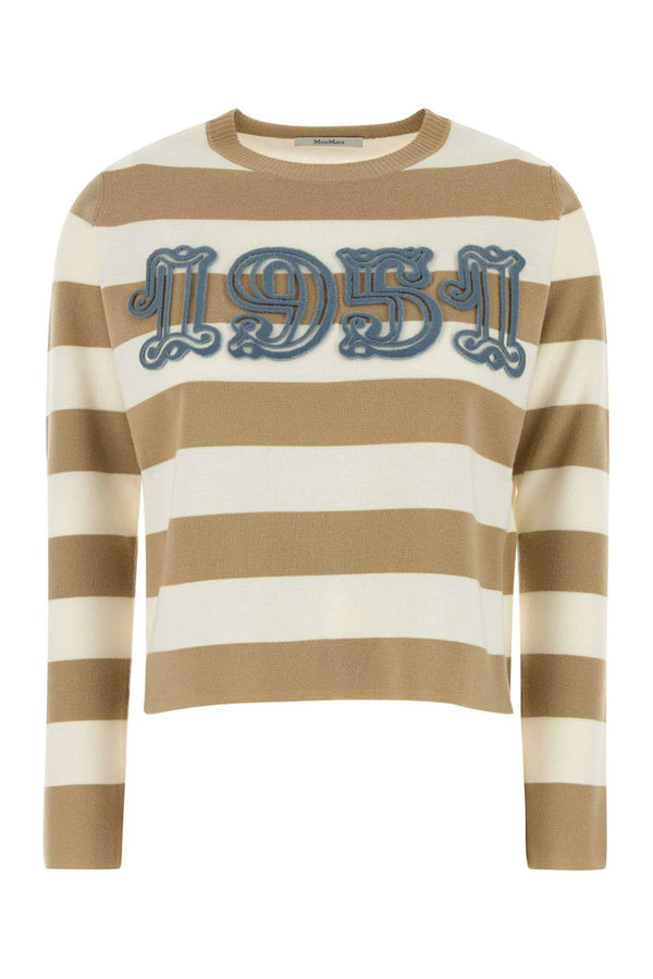 Max Mara 100% Virgin wool sweater in beige