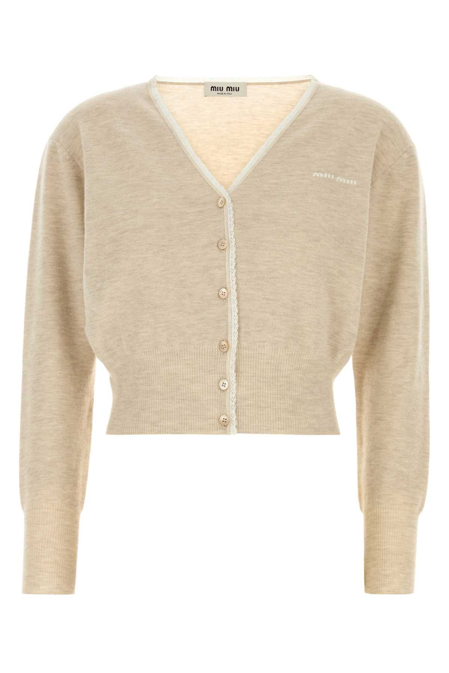 Miu Miu 97% Cashmere cardigan in beige