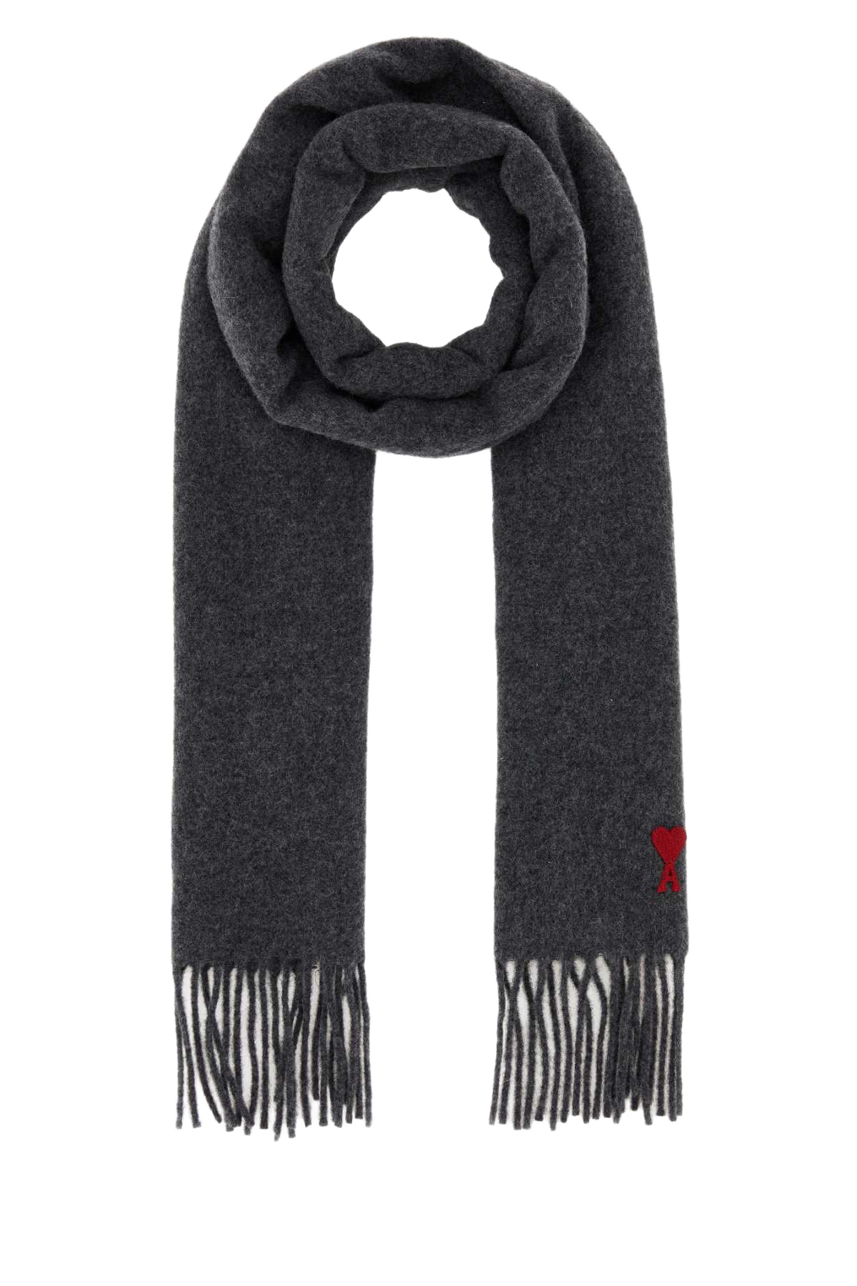 Melange Graphite Wool Scarf Darkgrey Exterior: Sciarpe E Foulard