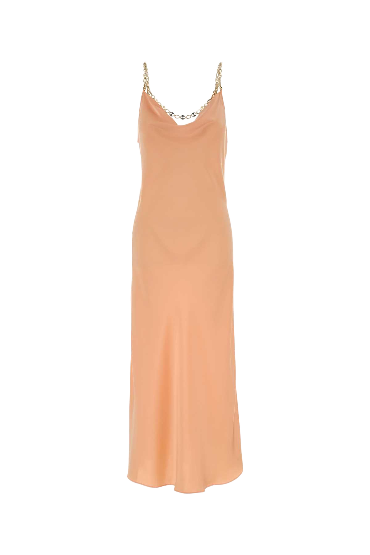 Peach Satin Dress Salmonpink Exterior: Polyester Abiti