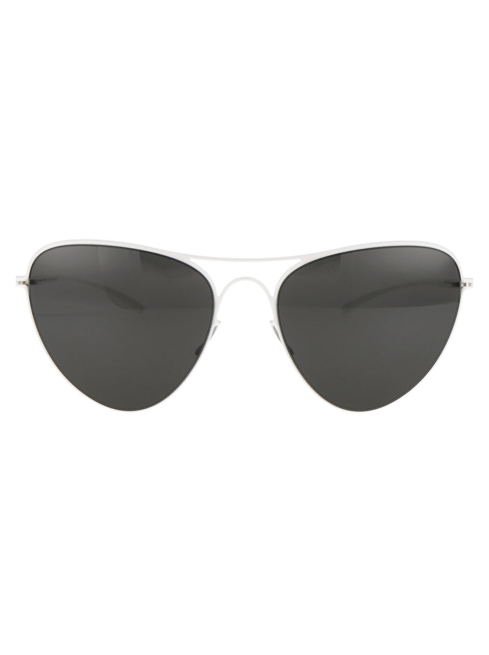 Mmesse015 333 E13 White Dark Grey Solid Metal Sunglasses
