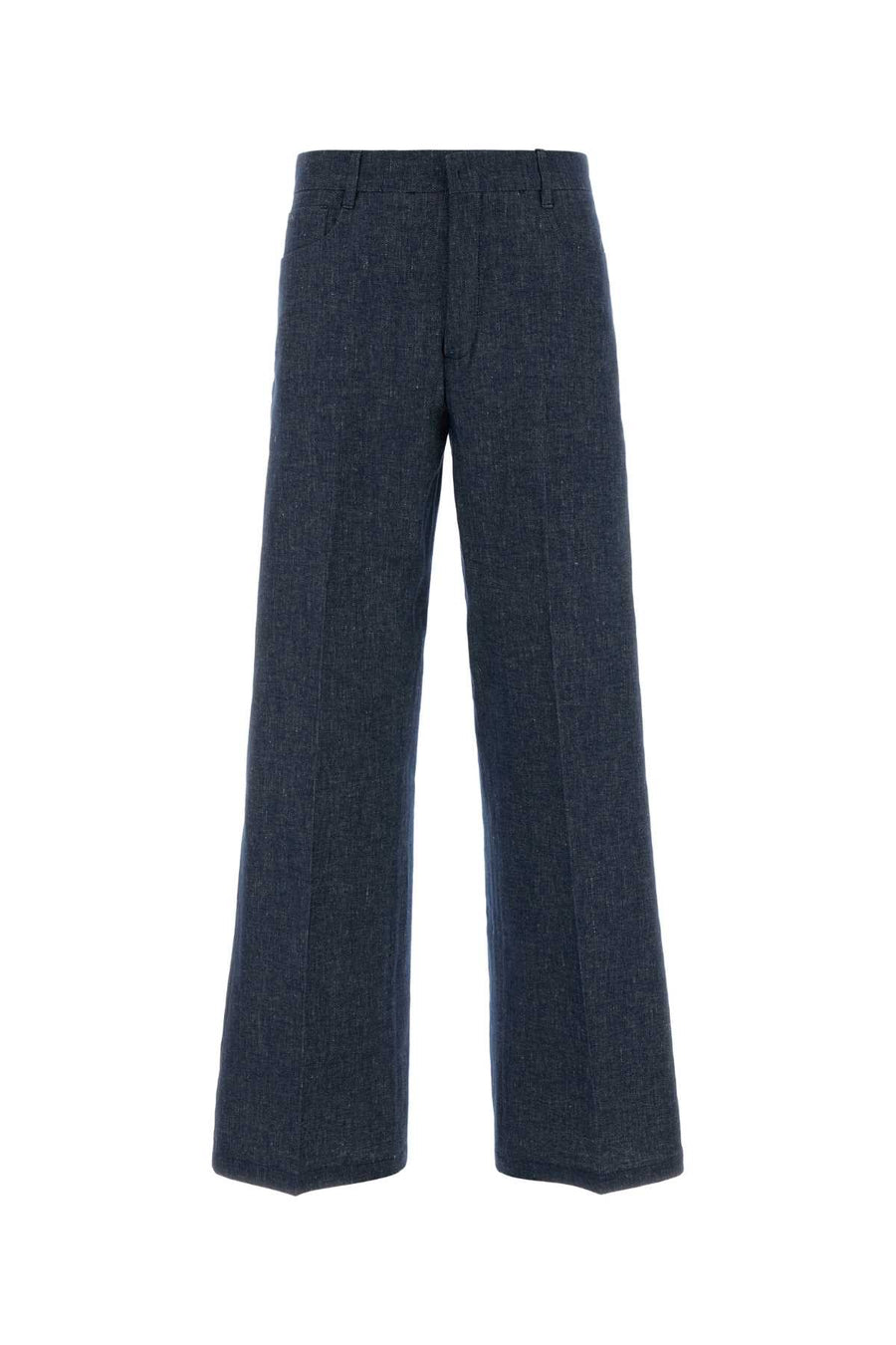 S Maxmara 52% Cotton 46% Linen 2% Elastane trousers in navy