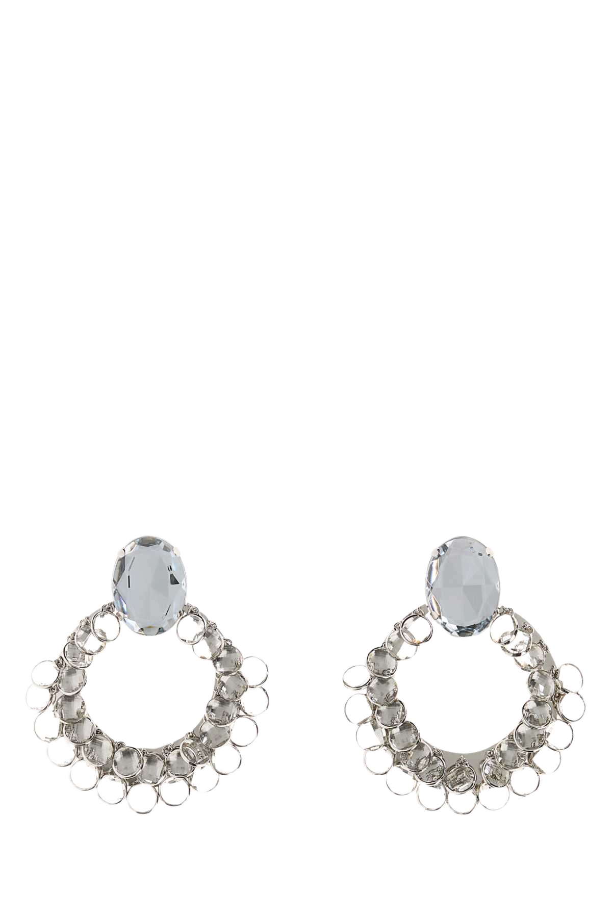 Embellished Metal Broken Chandelier Earrings Anticsilvery Spille