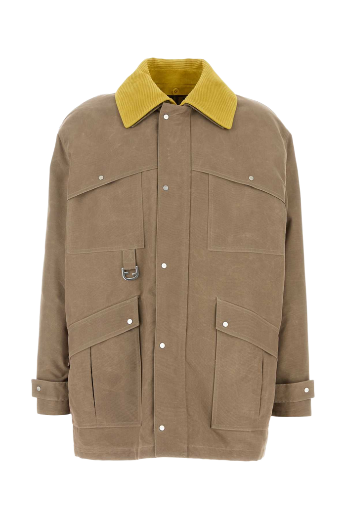 Cappuccino Canvas Coat Beige Cappotti