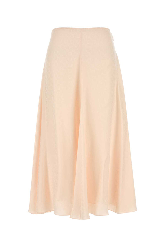 Light Pink Silk Skirt Peach Exterior: Gonne