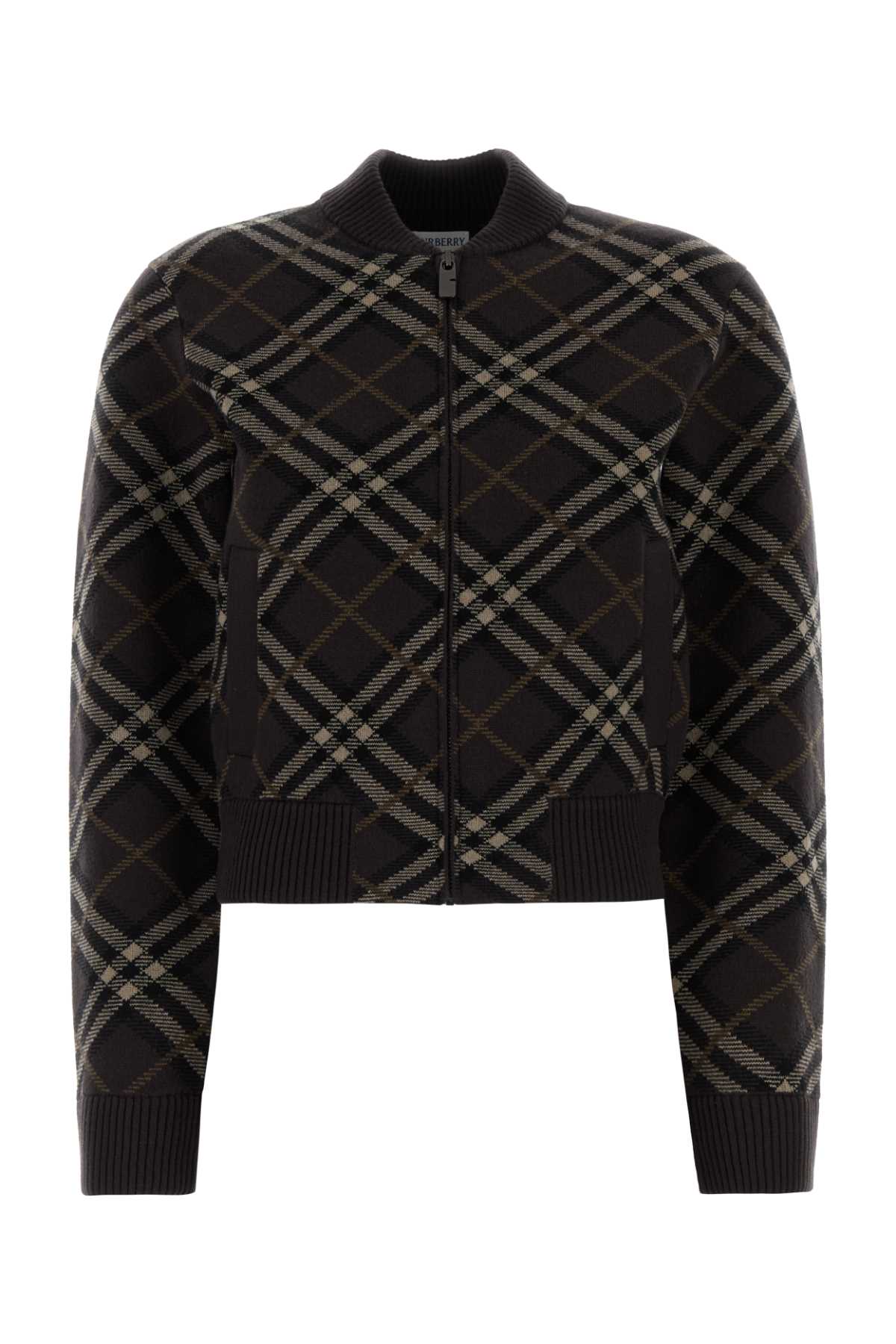 Embroidered Stretch Wool Blend Cardigan Truffleipcheck Maglieria