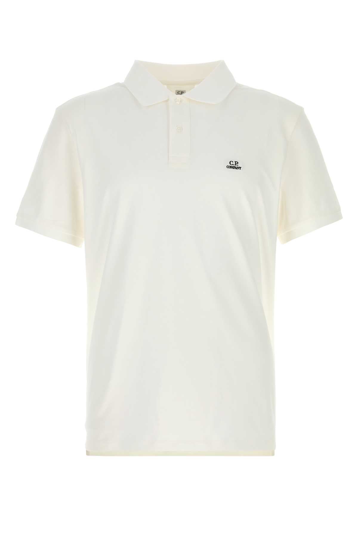 White Stretch Piquet Polo Shirt Gauzewhite Exterior: Cotton Elastane