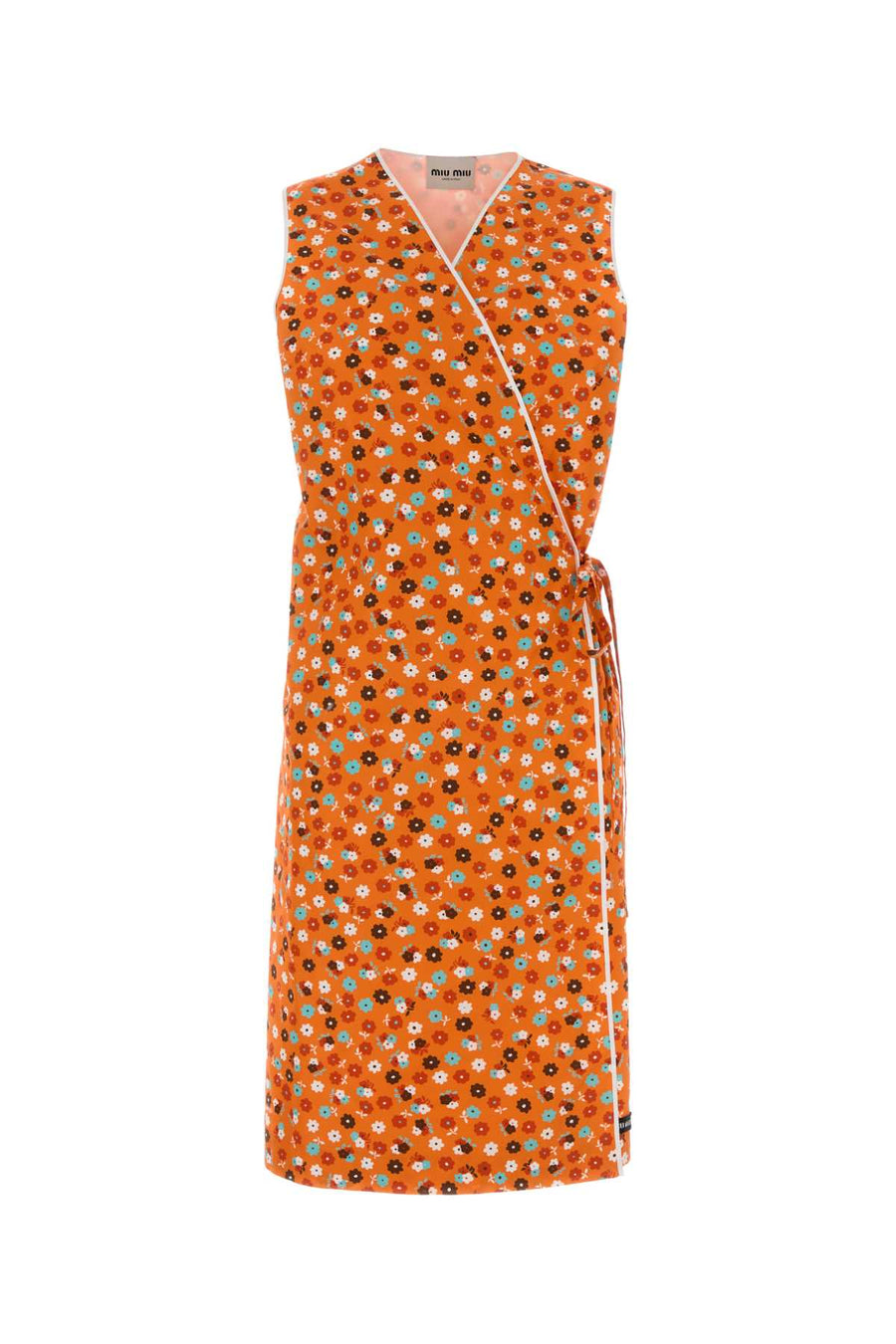 Miu Miu Exterior: 100% Cotton; Lining: 100% Polyester dress in orange