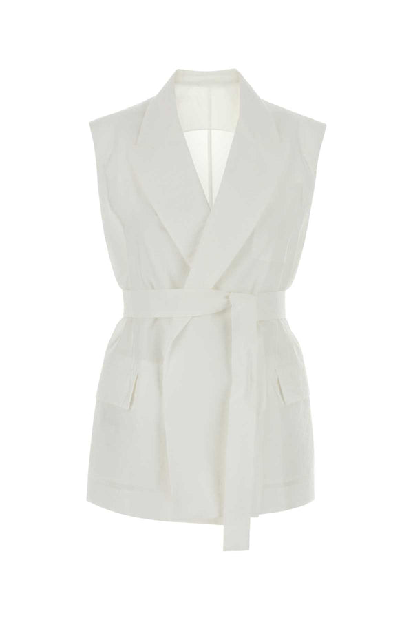 Brunello Cucinelli 75% Cotton vest in white
