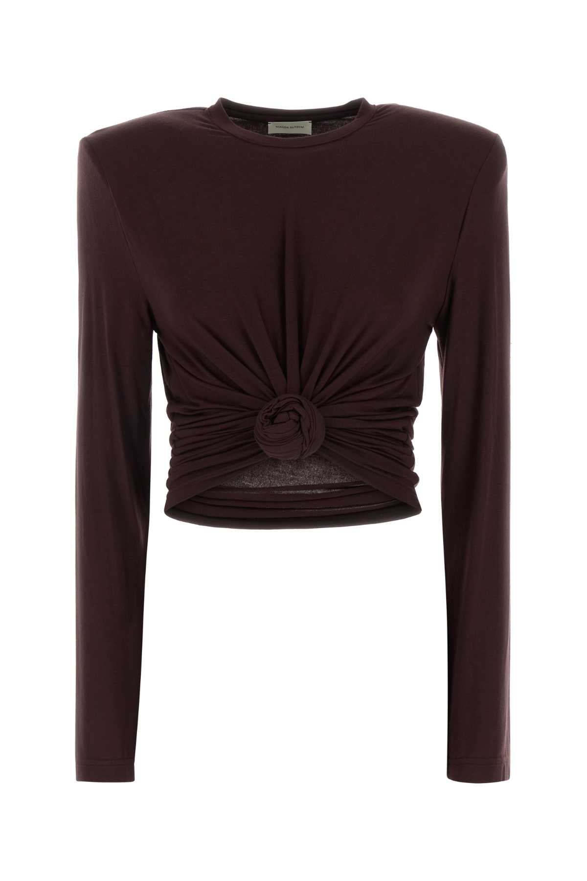 Brown Exterior: Cotton Elastane Maglie