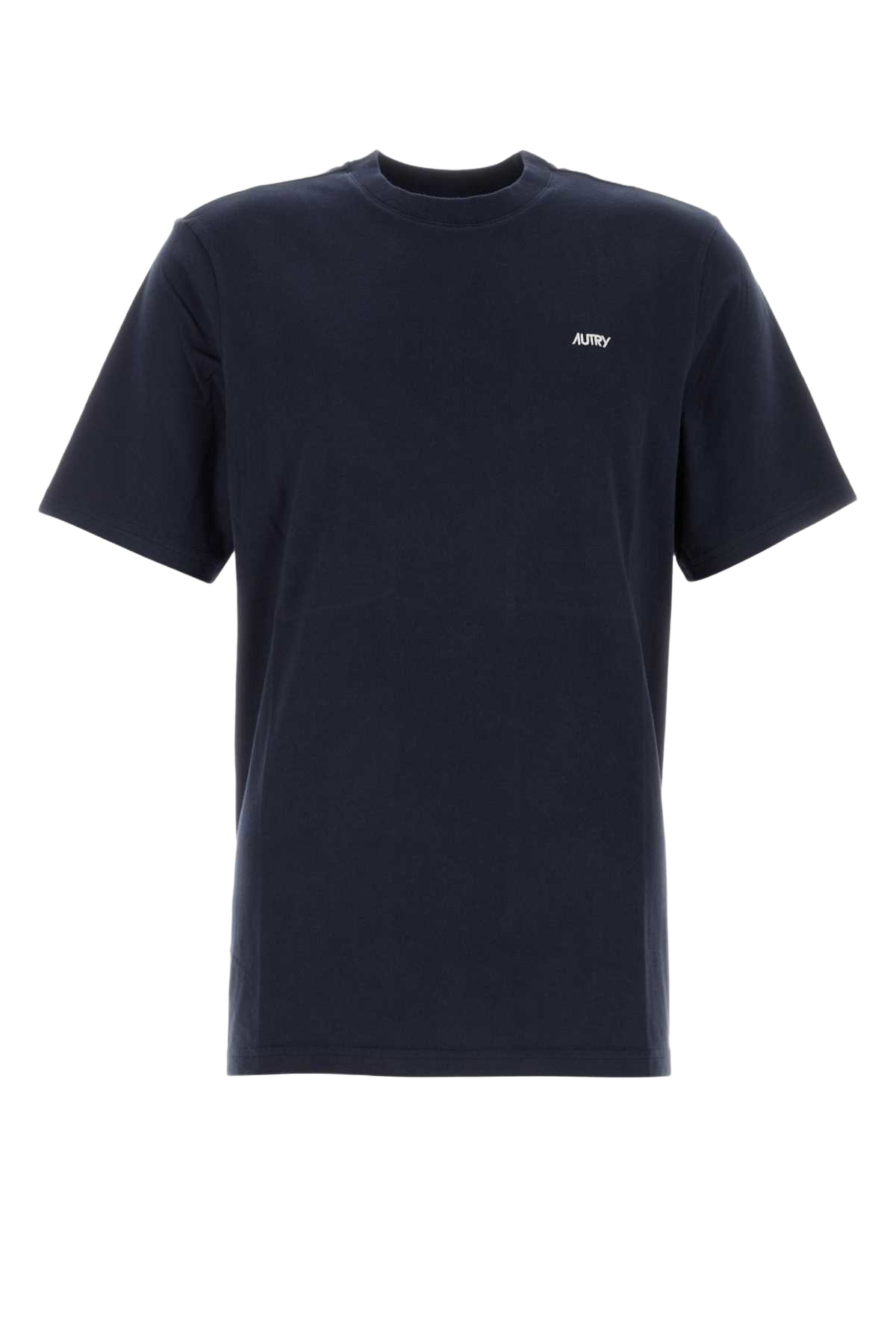Dark Blue Cotton T-Shirt A7cb Exterior