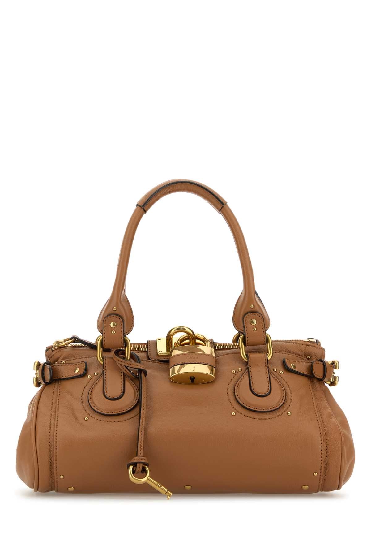 Camel Leather Paddington Shoulder Bag Mustangbrown Borse A Mano