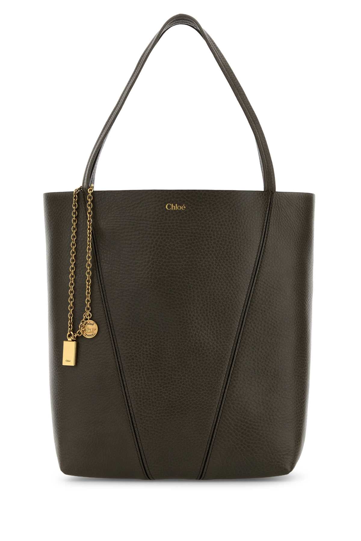 Mud Leather Spin Shopping Bag Flannelgrey Borse A Mano