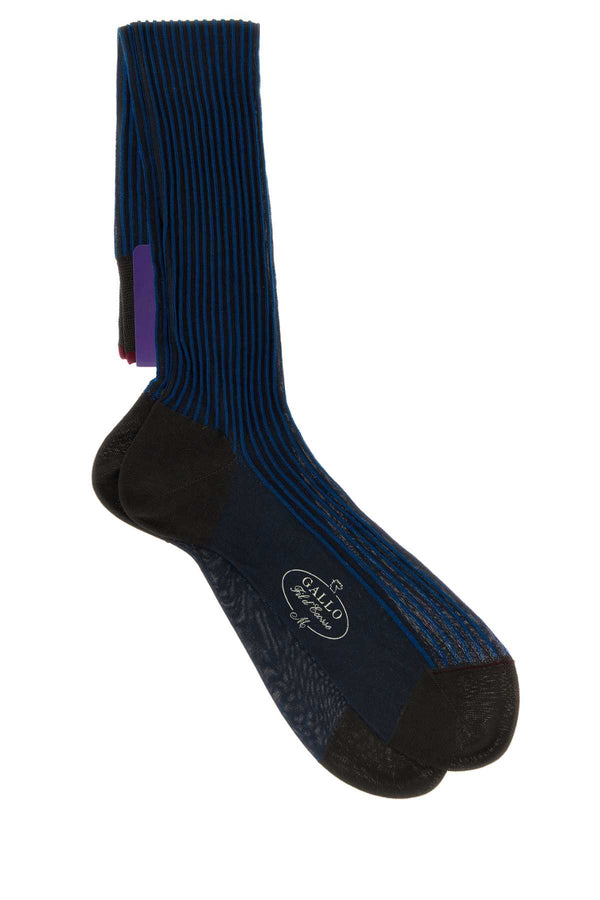 Gallo Mezza 100% Cotton socks in navy