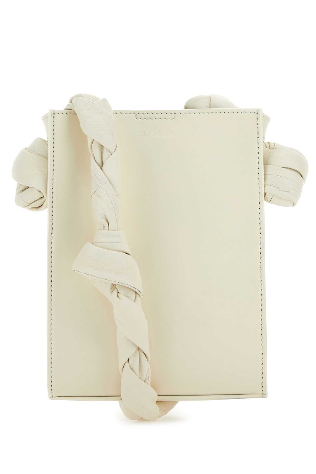 Ivory Leather Tangle Shoulder Bag Eggshell Borse A Tracolla