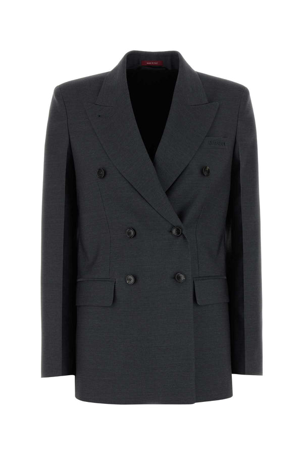 Gucci Exterior: 100% Wool blazer in gray