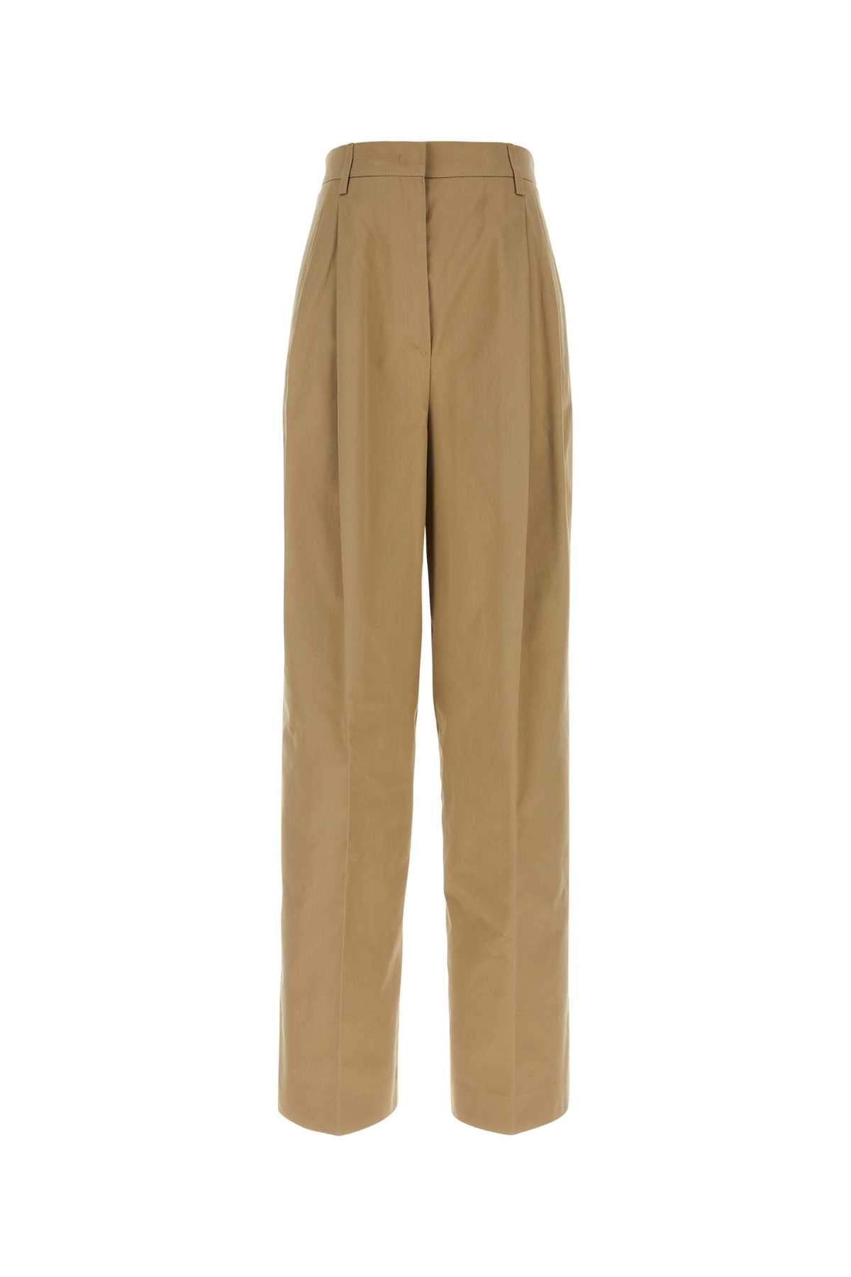 Camel Cotton Pant Kaki Exterior: Pantaloni