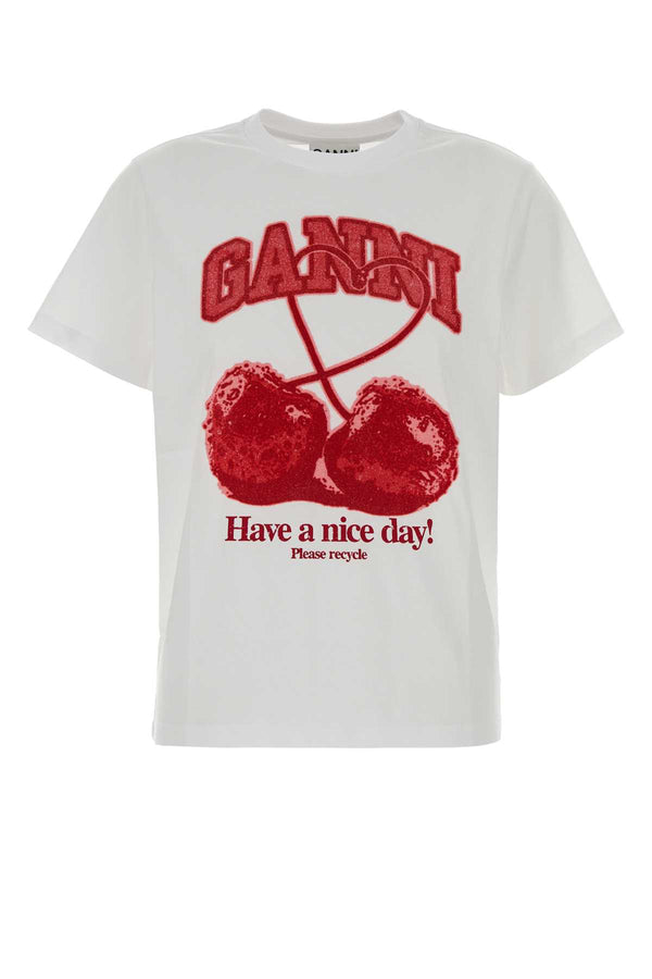 White Cotton T-Shirt Bright Exterior: Organic