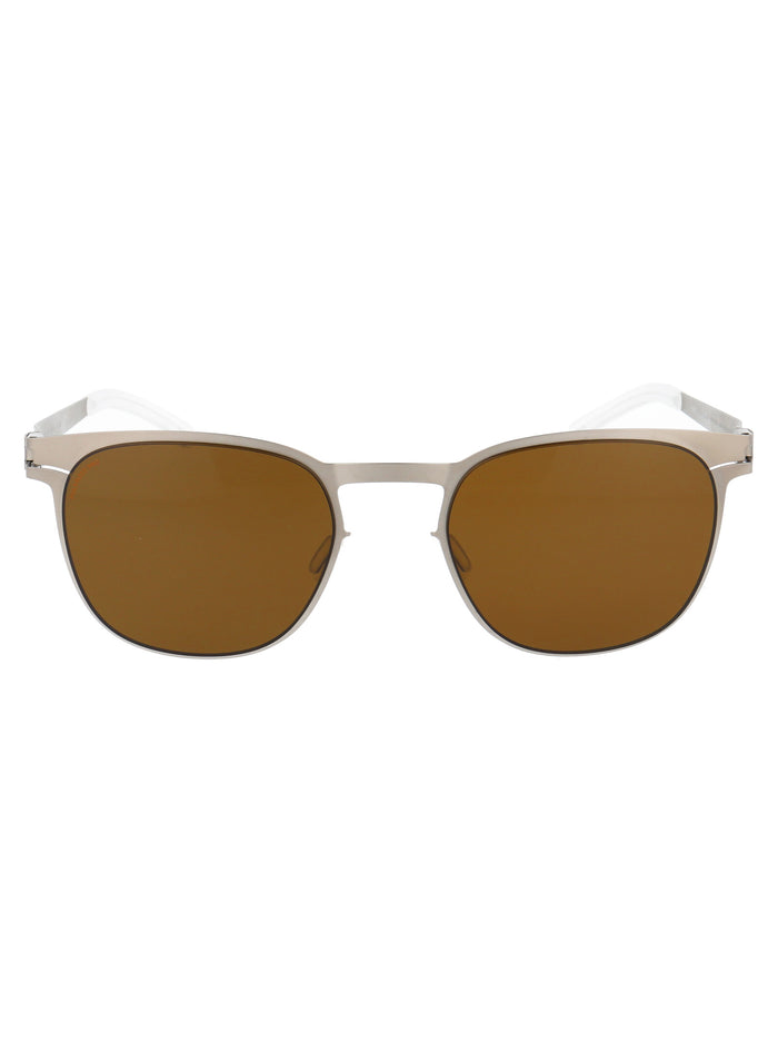 Matte Silver Metal Sunglasses