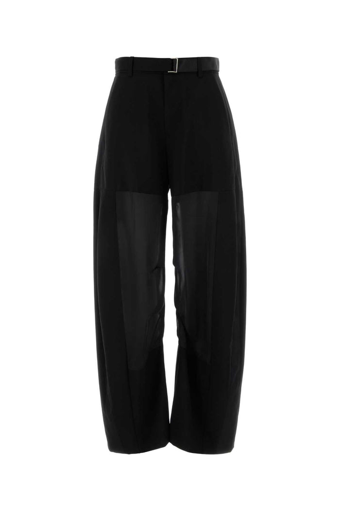 Black Wool Pant Exterior: Lingin: Cupro Pantaloni