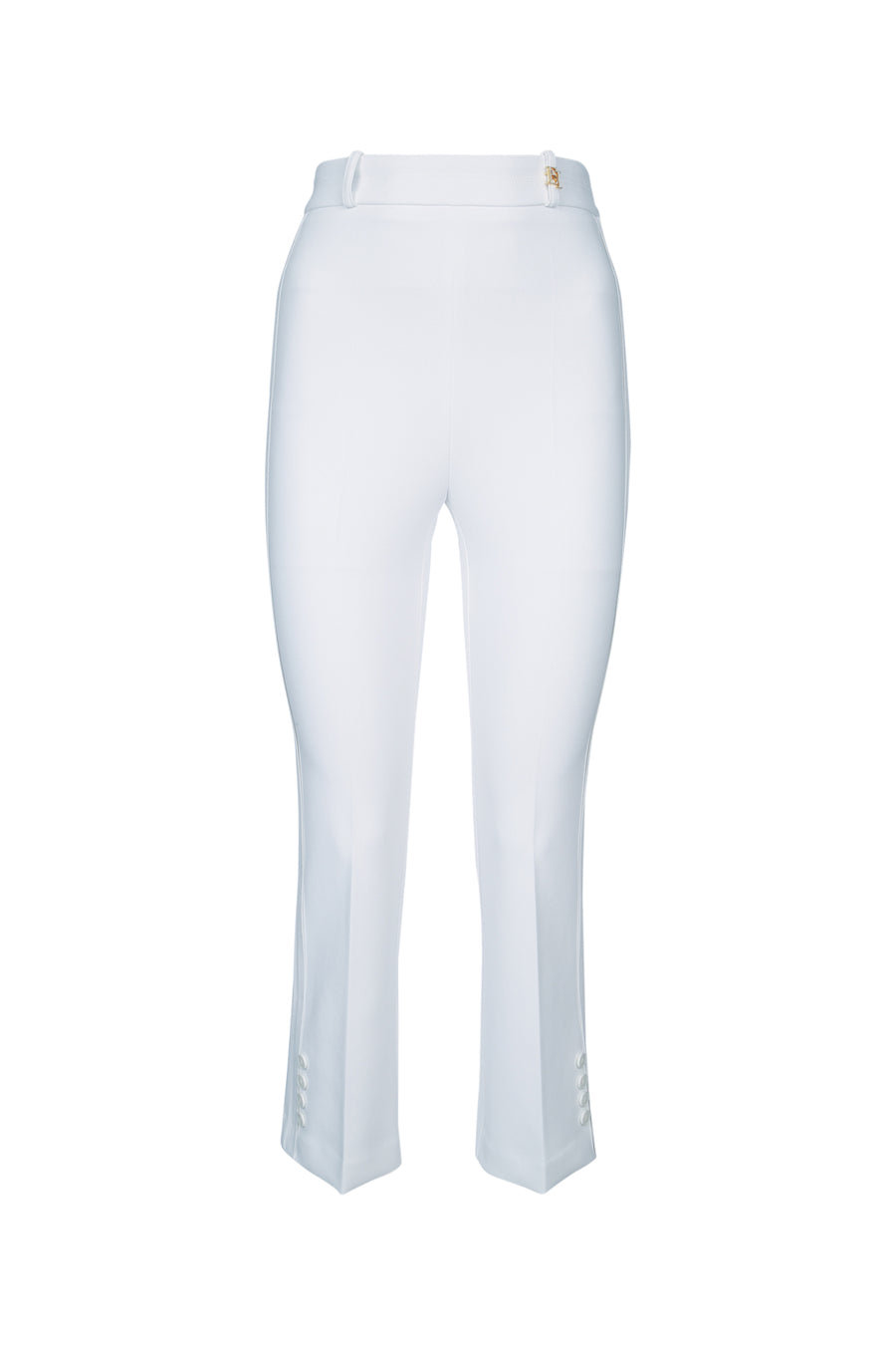 Elisabetta Franchi 96% Polyester trousers in white